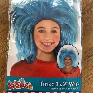 Blue wig